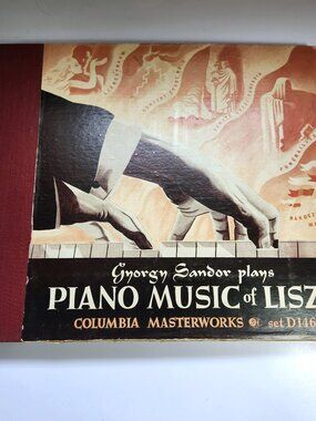 Vintage Columbia Masterworks Liszt Piano Music 78 RPM Album Set Gyorgy Sandor